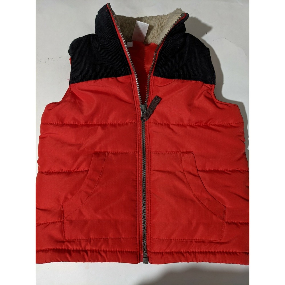 Carter's Boys Red & Black Winter Vest Size 3T